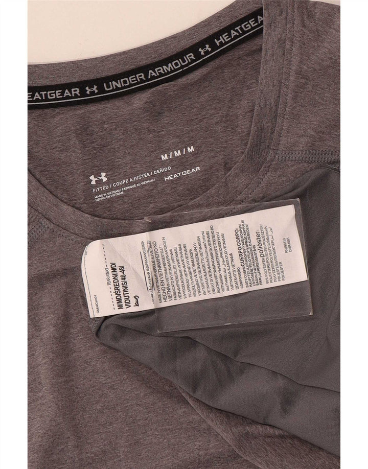 Męska koszulka t-shirt Under Armour Heat Gear, średniej szarości, z poliestru w cętki