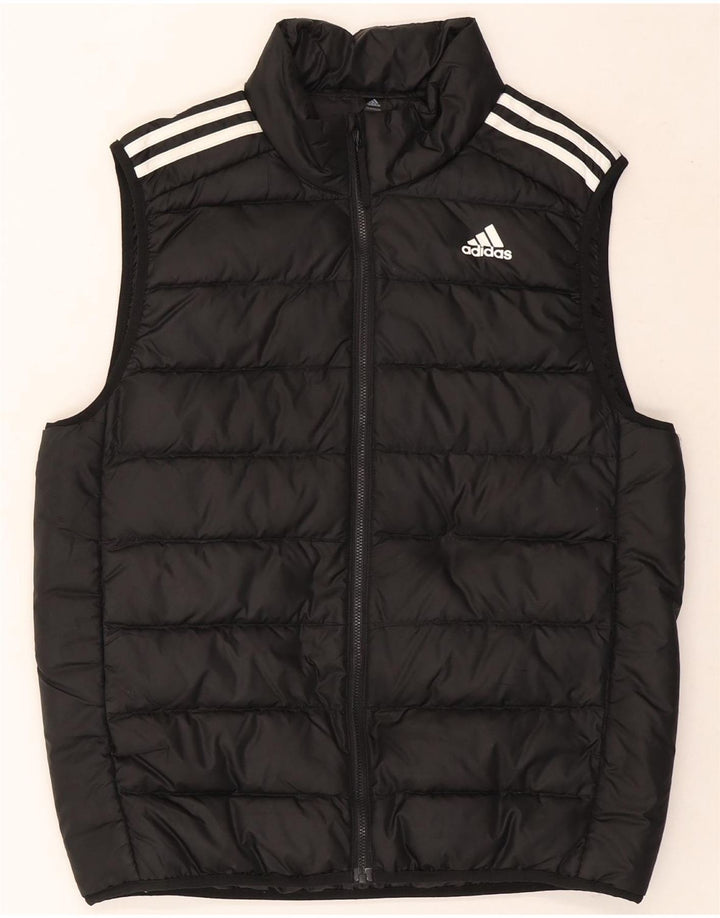 Męska wyściełana kamizelka Adidas UK 38 Średni czarny poliester