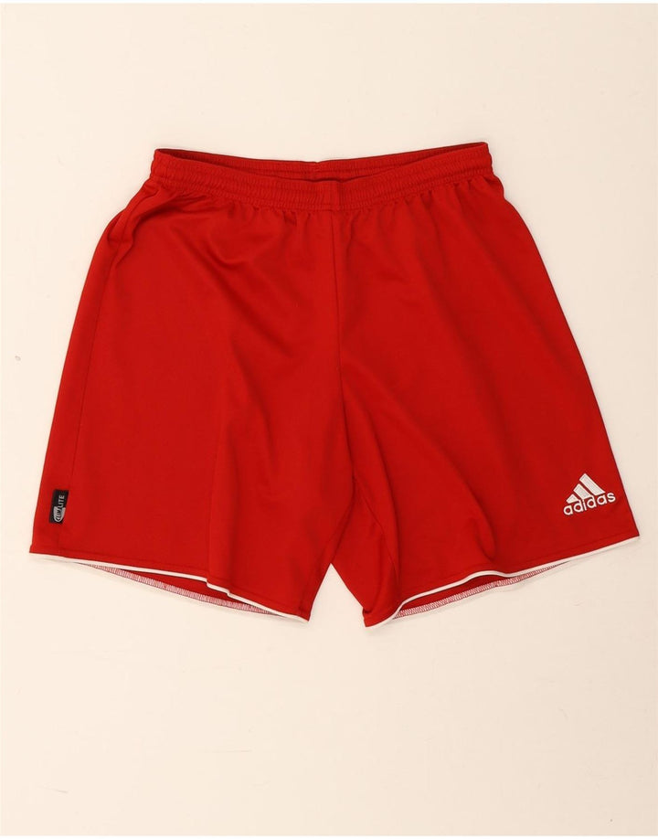 Męskie spodenki sportowe Adidas Climalite, średni czerwony poliester