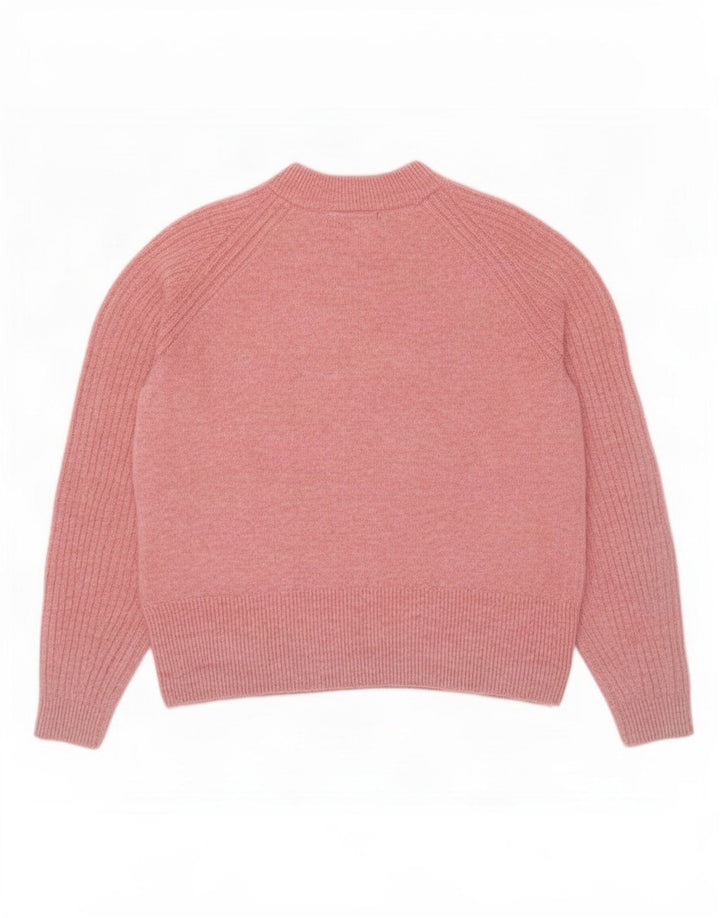 Marks & Spencer Damski sweter oversize z okrągłym dekoltem, UK 10, mały, różowy