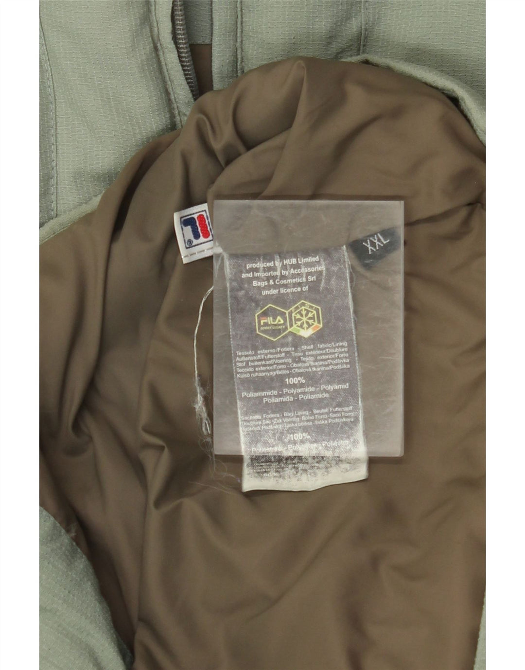 Męska ocieplana kurtka z kapturem Fila UK 44 2XL Zielony poliamid