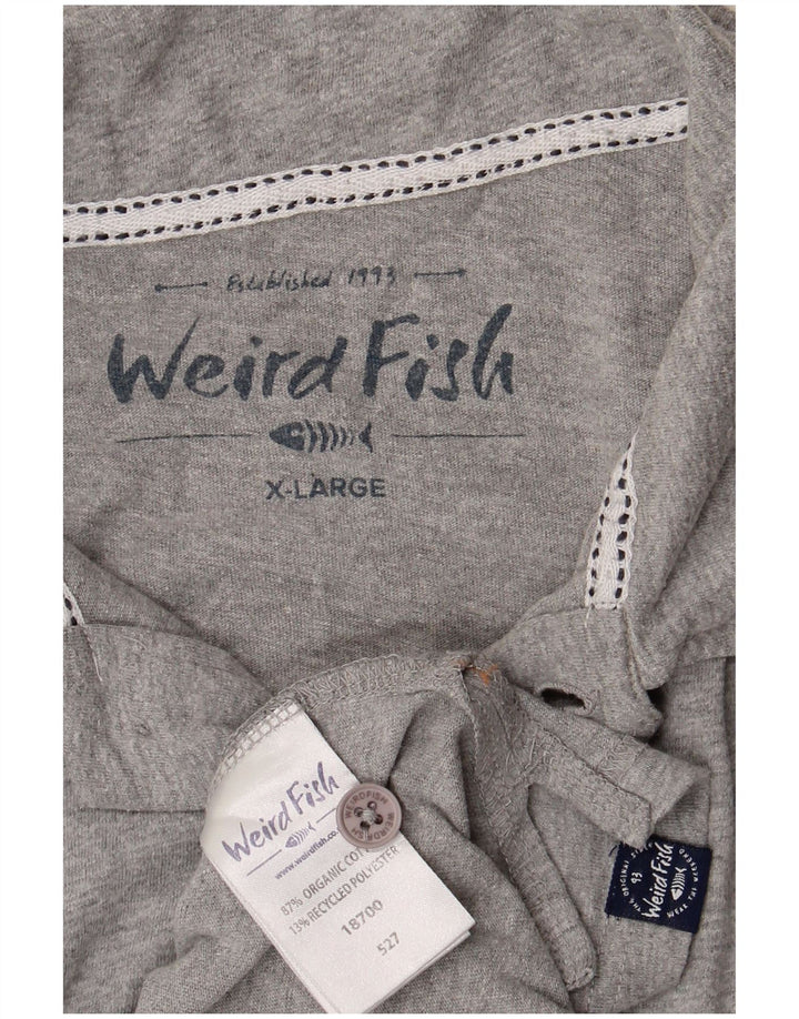 Męska koszulka polo WEIRD FISH XL, szara, bawełniana