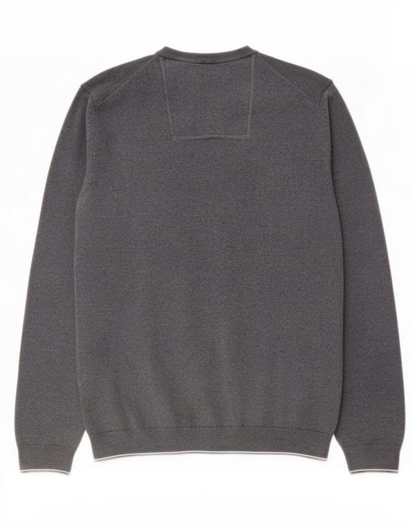 Męski sweter z okrągłym dekoltem Hugo Boss, średnioszary