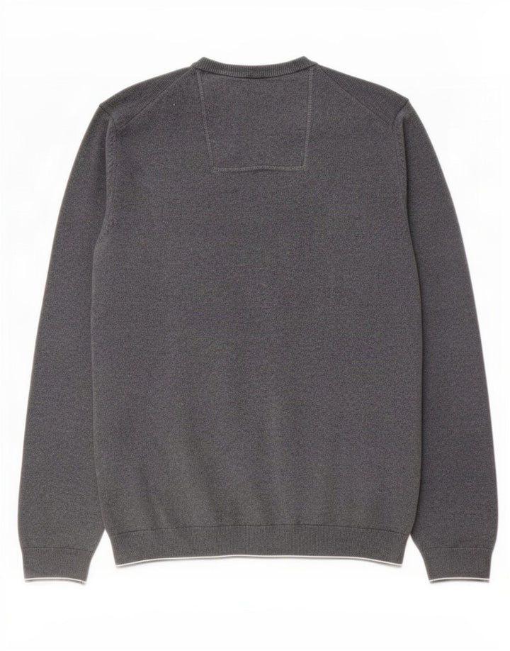 Męski sweter z okrągłym dekoltem Hugo Boss, średnioszary