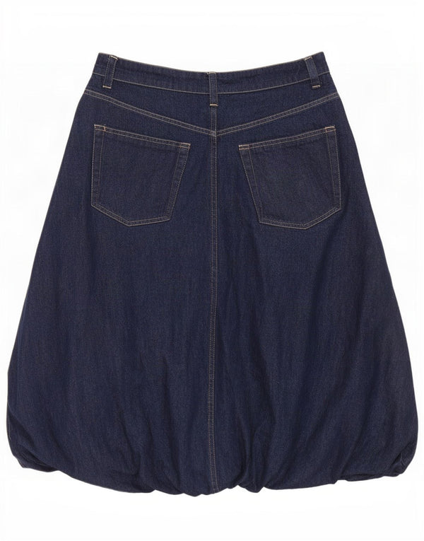 Spódnica jeansowa damska Zara, duża, W30, granatowa, bawełniana