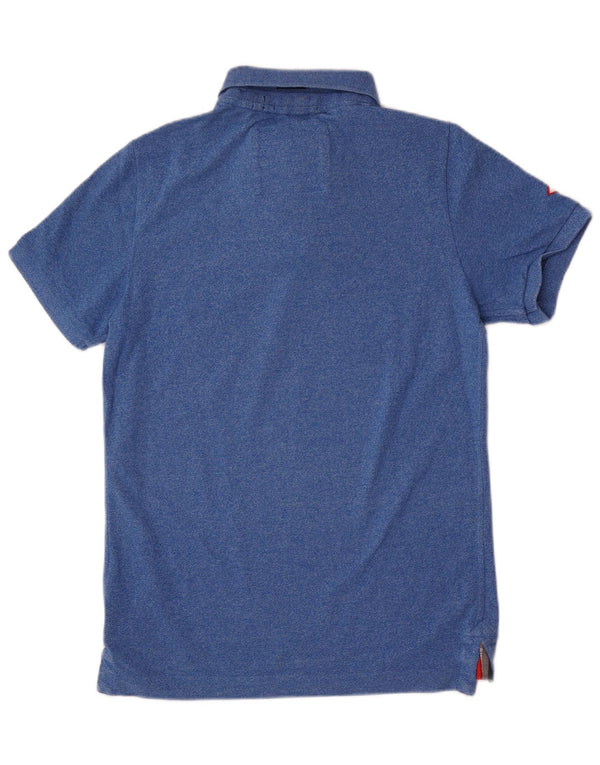 Męska koszulka polo Superdry, duża niebieska, bawełniana, klasyczna
