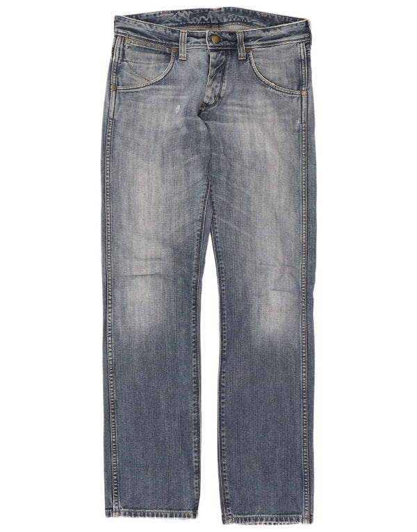 Damskie jeansy Wrangler Crank Straight W32 L34 Niebieskie, bawełniane