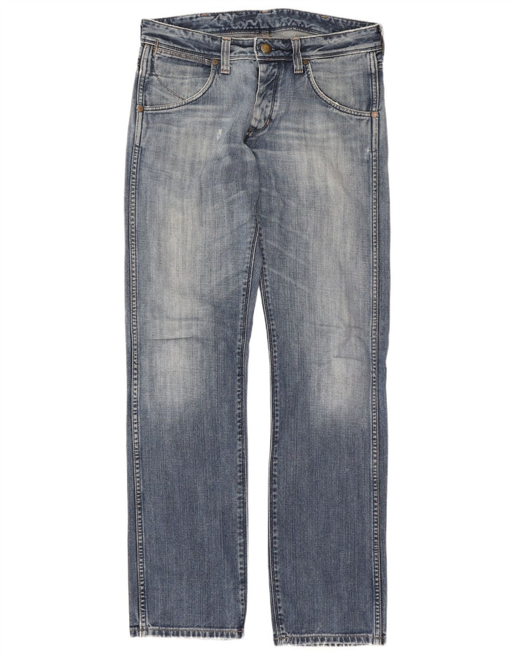 Damskie jeansy Wrangler Crank Straight W32 L34 Niebieskie, bawełniane