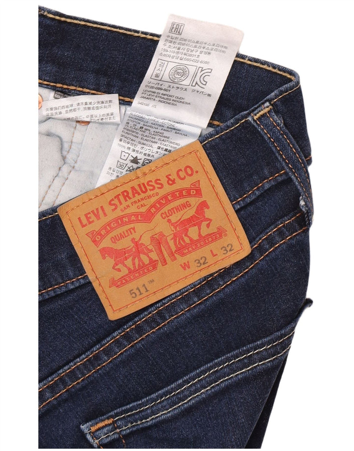 Damskie jeansy Levi's 511 Slim W32 L29 Niebieskie bawełniane