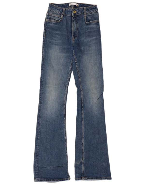Damskie jeansy rozkloszowane Zara EU 38 Small W28 L33 Niebieskie