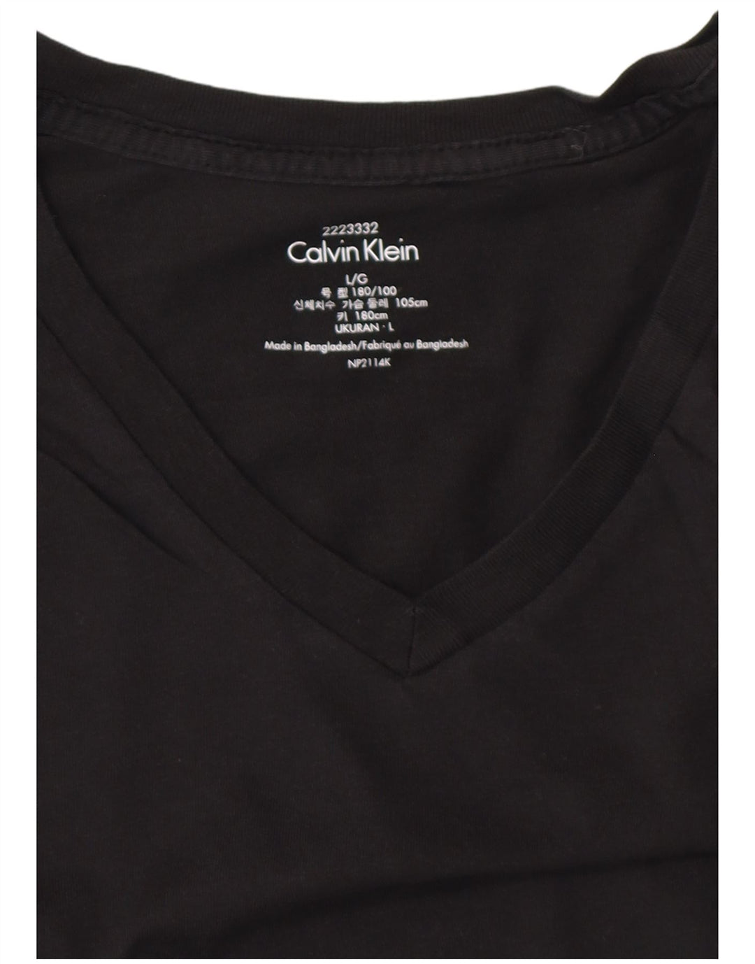 Męski T-shirt CALVIN KLEIN, duży, czarny