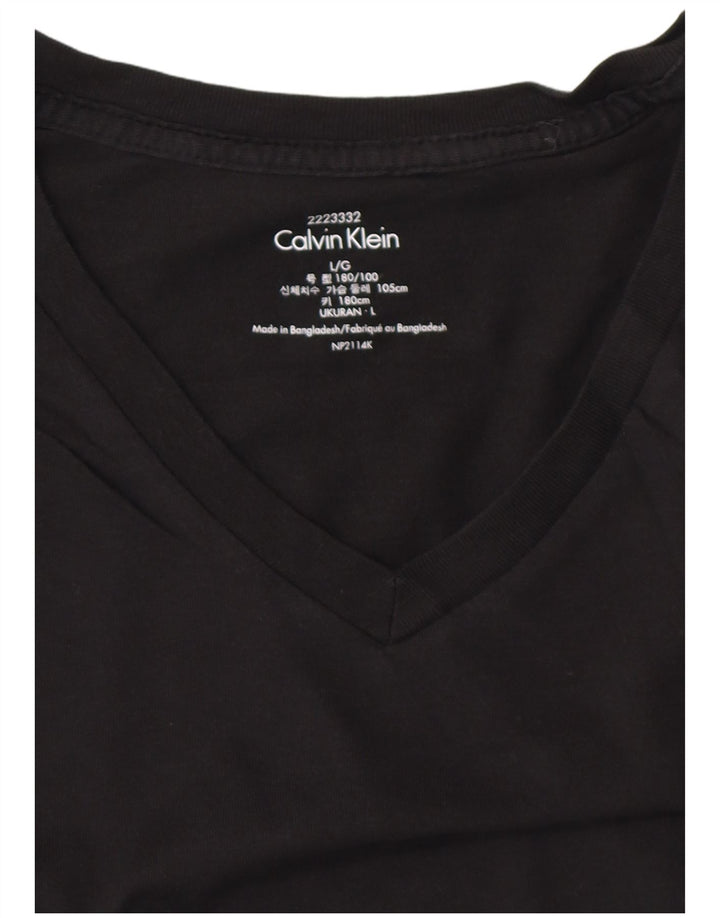 Męski T-shirt CALVIN KLEIN, duży, czarny