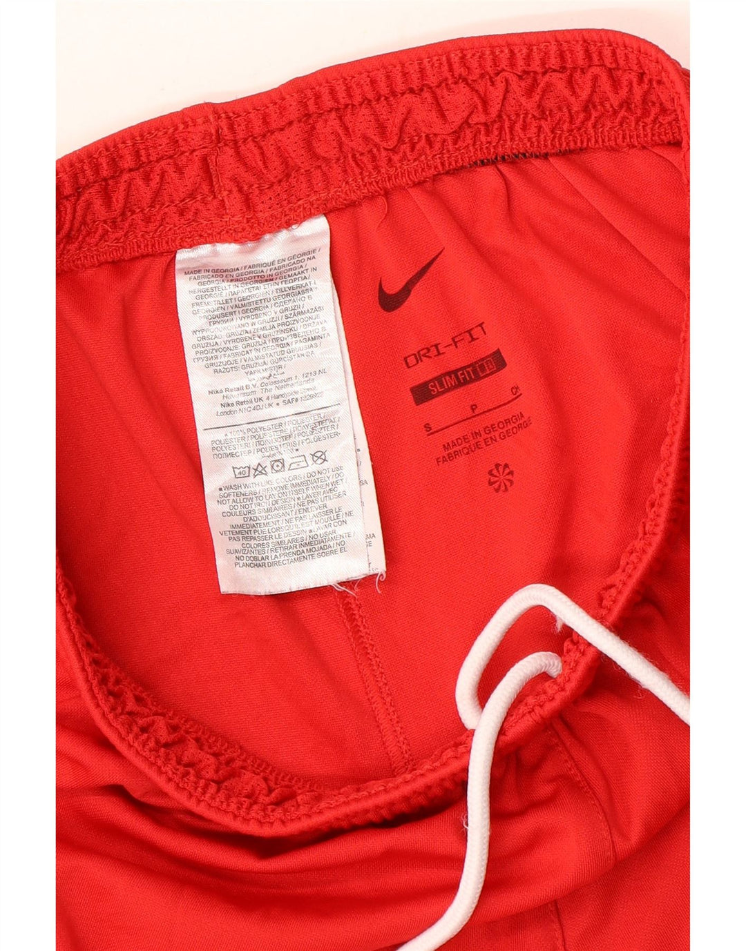 Męskie spodenki sportowe Nike Dri Fit Slim, małe, czerwone, poliestrowe