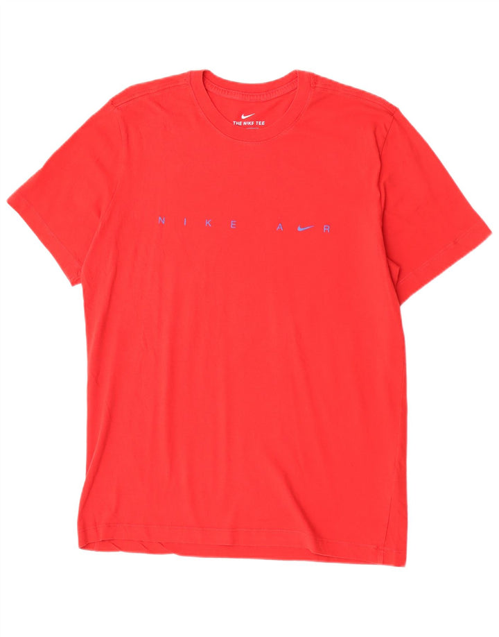 Męski T-shirt Nike Air Graphic Top, bawełniany, średni czerwony