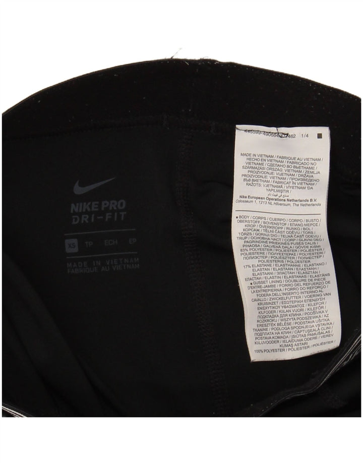 Damskie legginsy NIKE Dri Fit Graphic UK 4 XS, czarny poliester