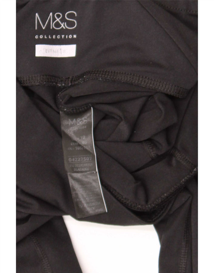 Legginsy damskie Marks & Spencer UK 12, średni czarny poliester