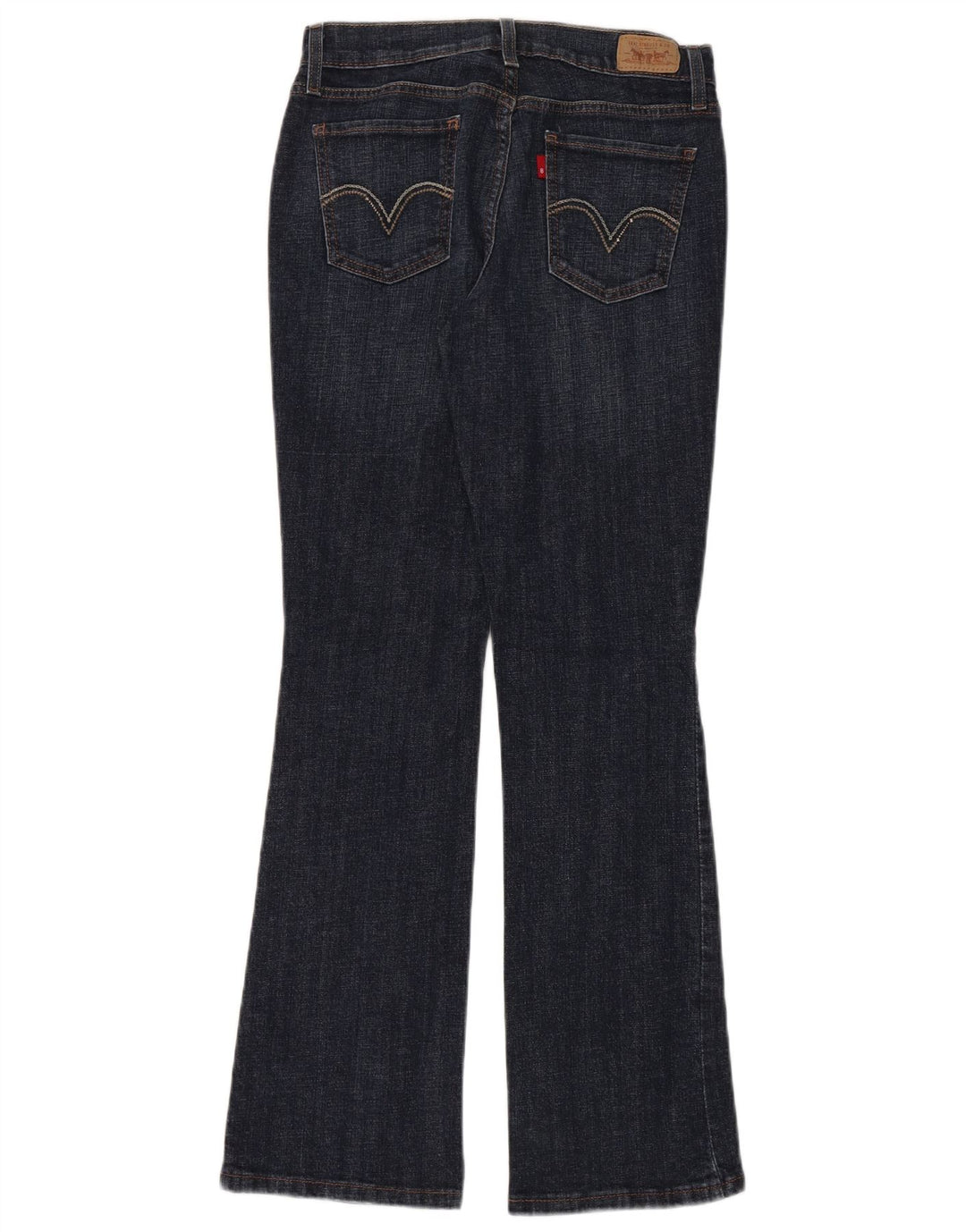 Damskie jeansy Levi's 515 Bootcut US 4 Small W28 L32 Granatowa bawełna