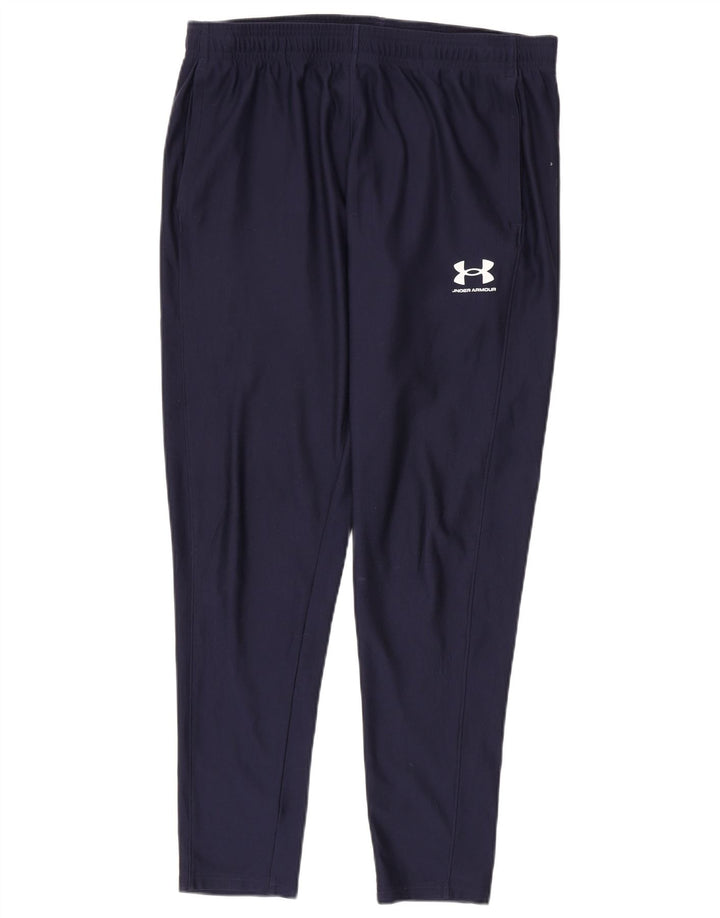 Męskie spodnie dresowe Under Armour, duże, granatowe, z poliestru