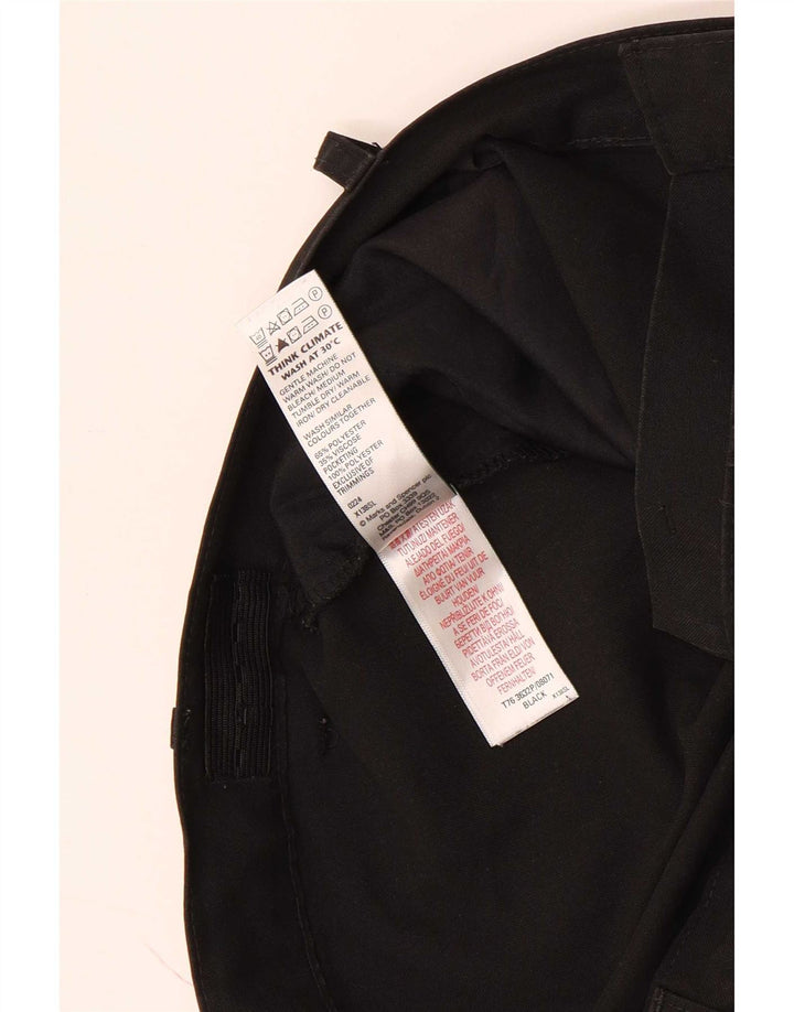 Marks & Spencer Spodnie chłopięce slim garniturowe 15-16 lat W34 L29 Czarny poliester