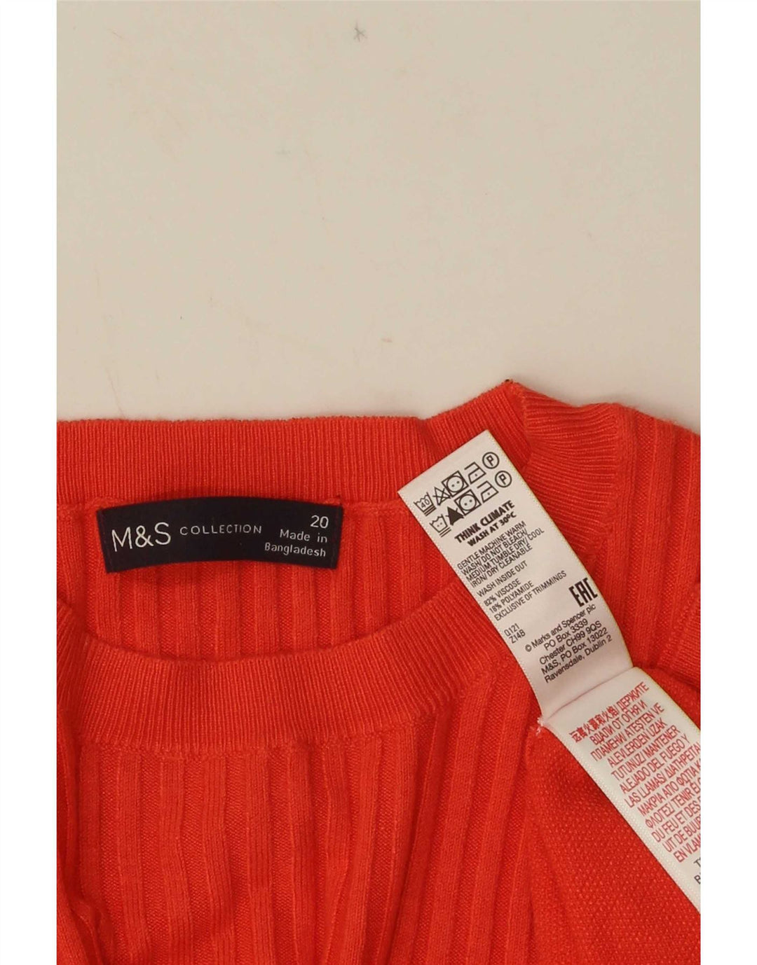 Bluzka damska Marks & Spencer UK 20 2XL Pomarańczowa wiskoza