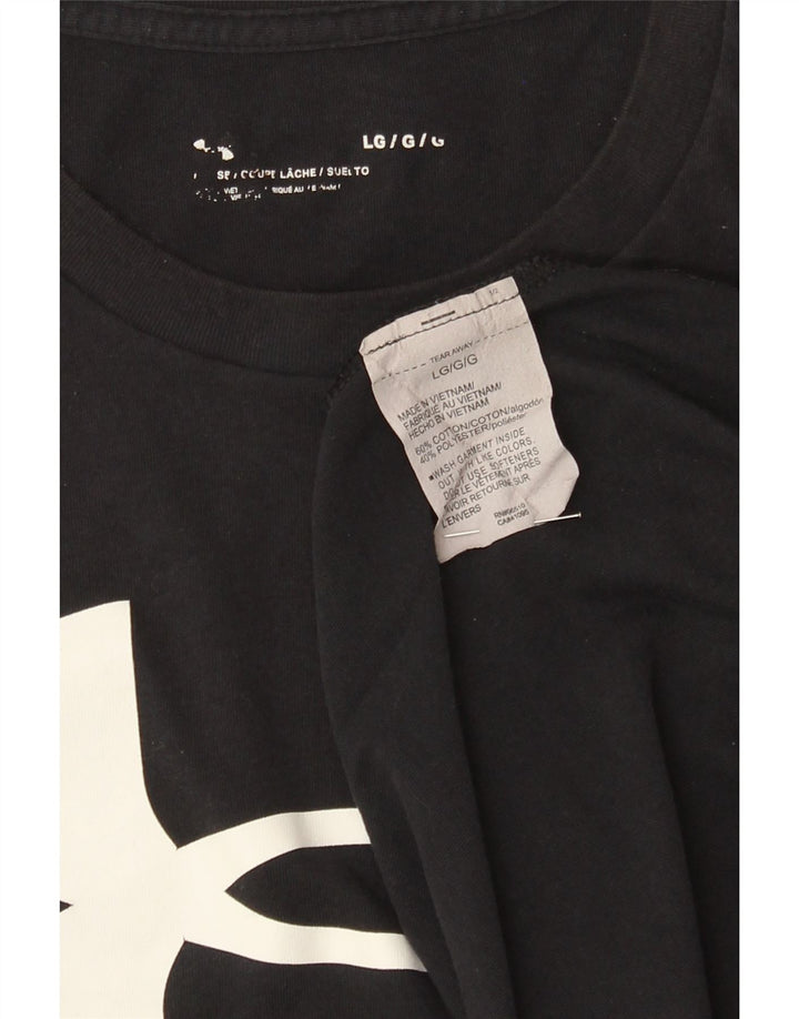 Męska koszulka z grafiką Under Armour, duża, czarna, bawełniana