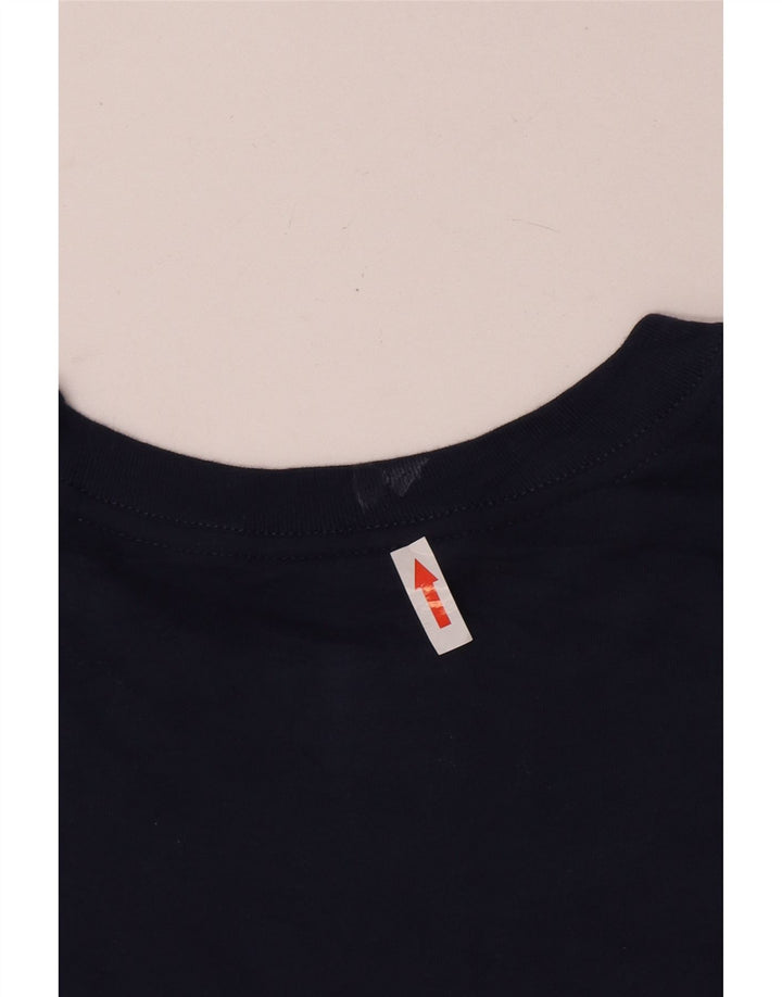 Męski top NIKE Arizona z grafiką, długim rękawem, mały, granatowy, bawełniany