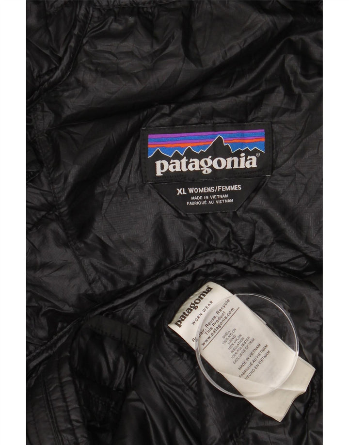 Damska ocieplana kurtka z kapturem Patagonia UK 18 XL, czarny nylon