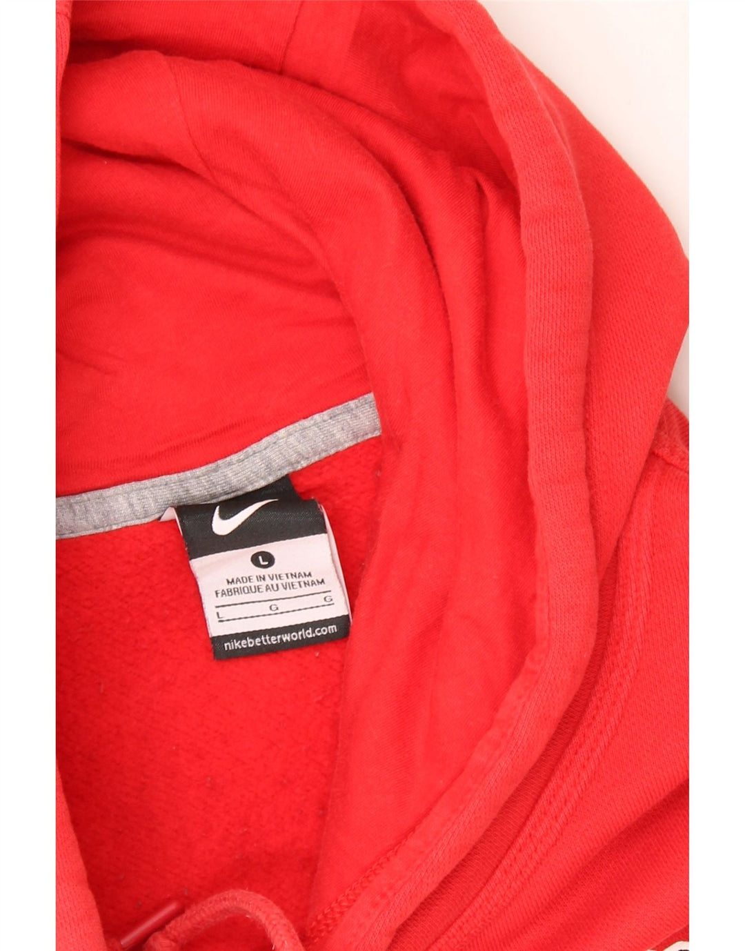 NIKE Mens Graphic Hoodie Jumper Large Red Cotton Vintage Nike and Second-Hand Nike from Messina Hembry 