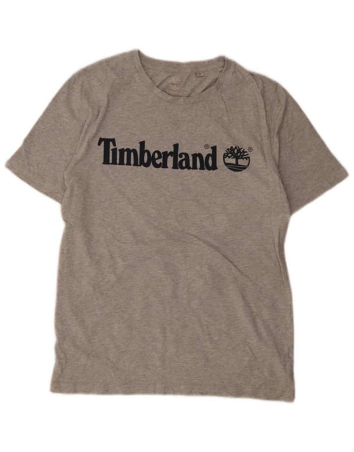 Chłopięca koszulka z grafiką Timberland, 15-16 lat, średnia szara bawełna