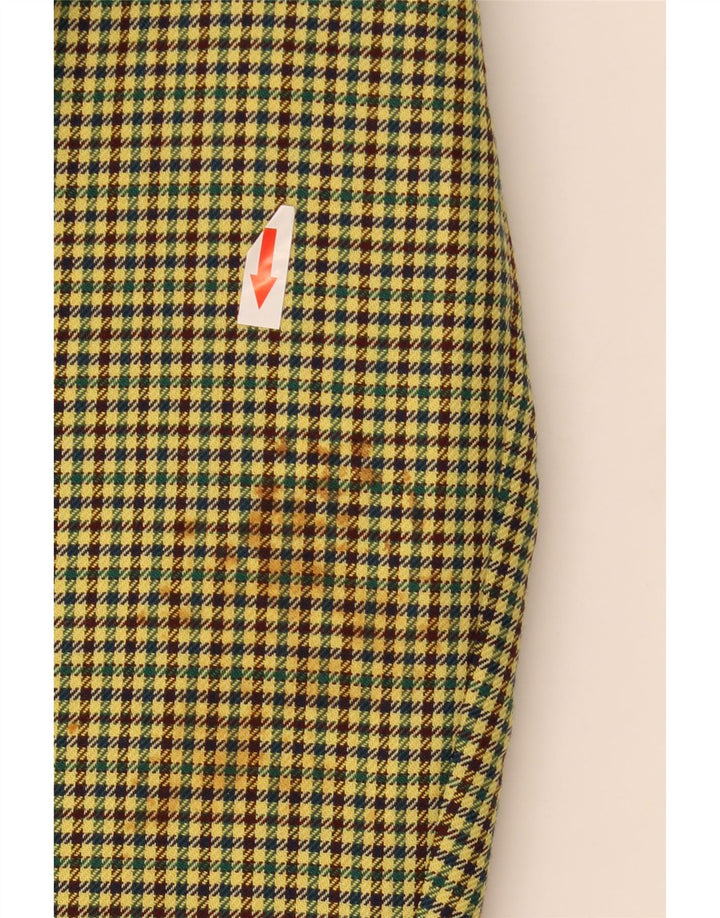 Vintage męska marynarka zapinana na 2 guziki IT 56 3XL żółta wełna w pepitkę