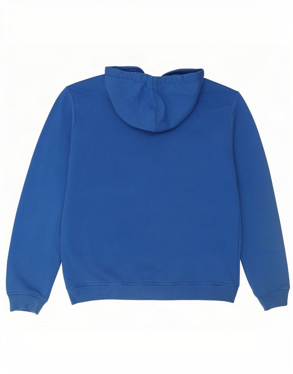 Adidas Męska bluza z kapturem z grafiką, duża, niebieska, bawełniana, sportowa