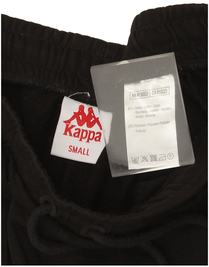 Męskie spodenki sportowe Kappa z grafiką, małe, czarne, bawełniane