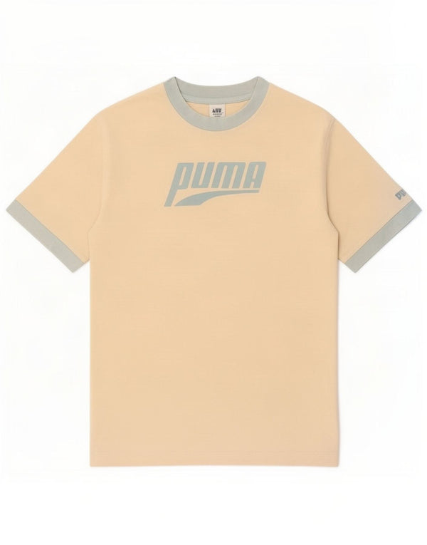 Męska koszulka z grafiką Puma, mała, złamana biel, blok kolorów