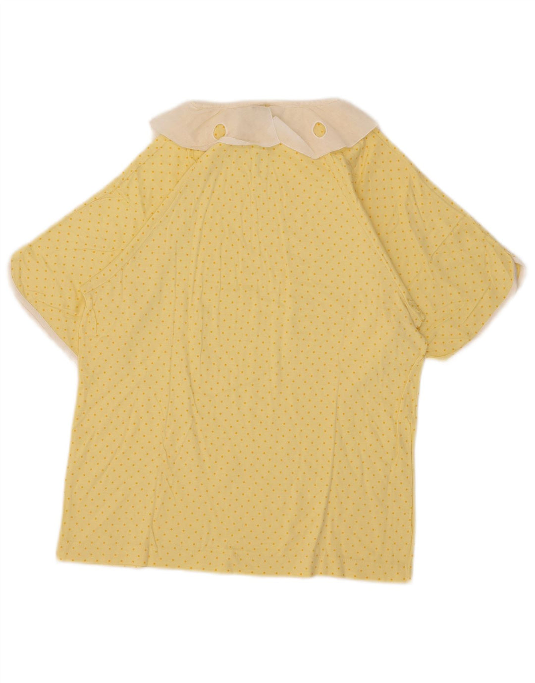 Bluzka damska Vintage Top US 4, mała, żółta bawełna w cętki