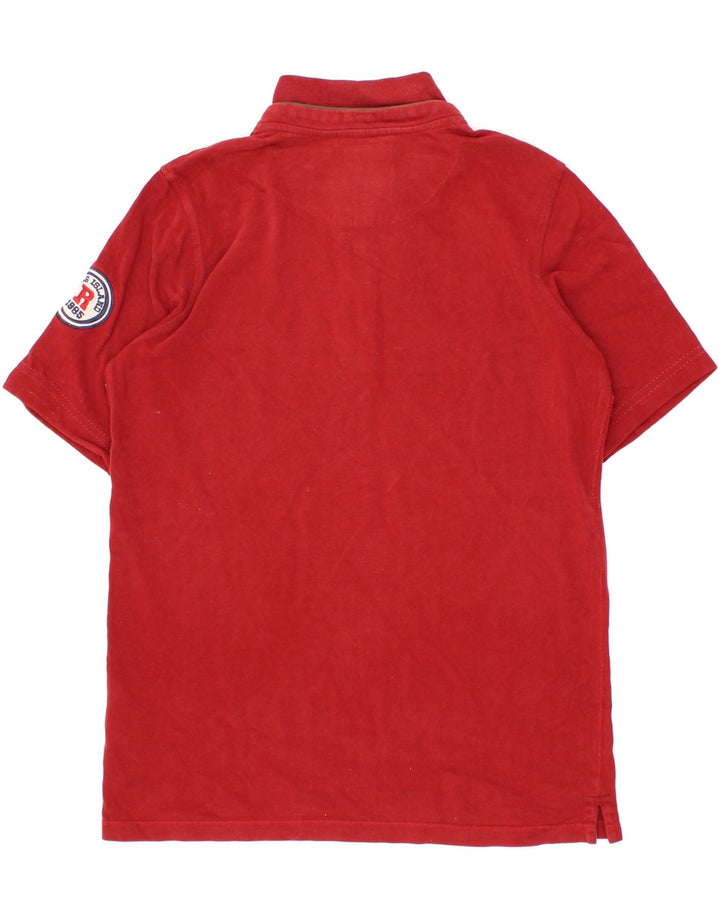 MASSIMO DUTTI Boys Graphic Polo Shirt 13-14 Years Red Cotton Vintage Massimo Dutti and Second-Hand Massimo Dutti from Messina Hembry 