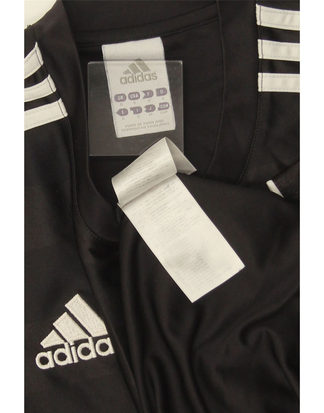 Męski T-shirt ADIDAS Climalite z grafiką, mały, czarny poliester w paski