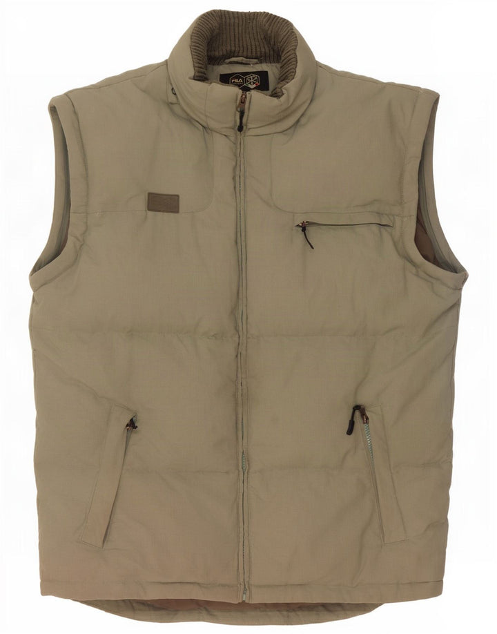 Męska wyściełana kamizelka Fila UK 40 Large Khaki