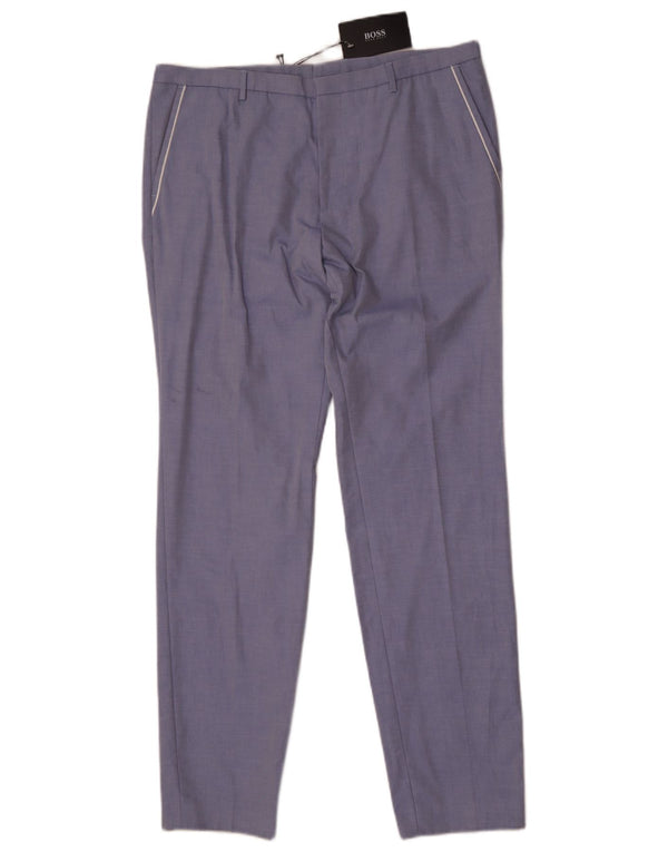 Męskie spodnie typu slim chino Hugo Boss W34 L33 niebieskie