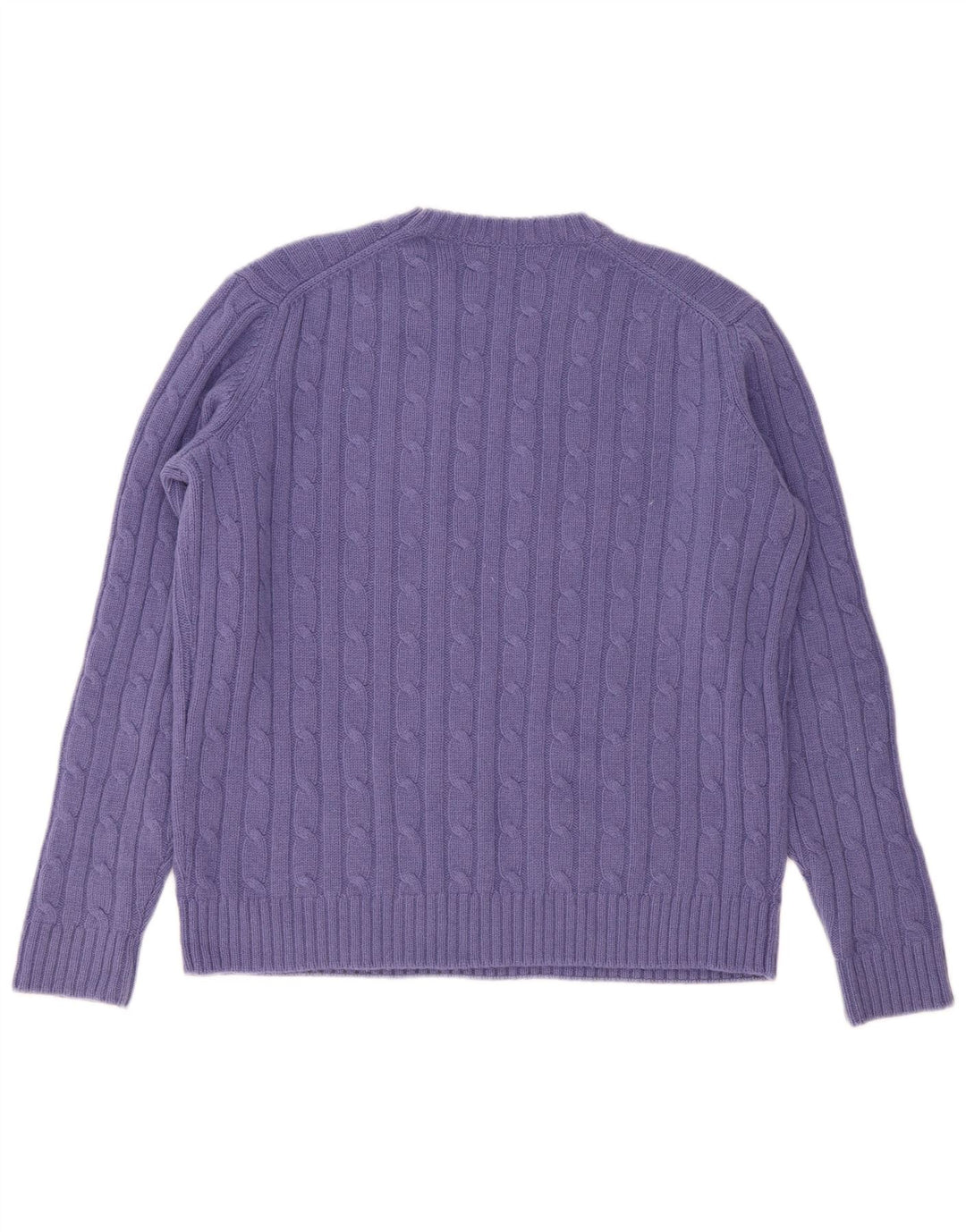 IL Lanificio Męski sweter z okrągłym dekoltem IT 54 XL Fioletowa wełna