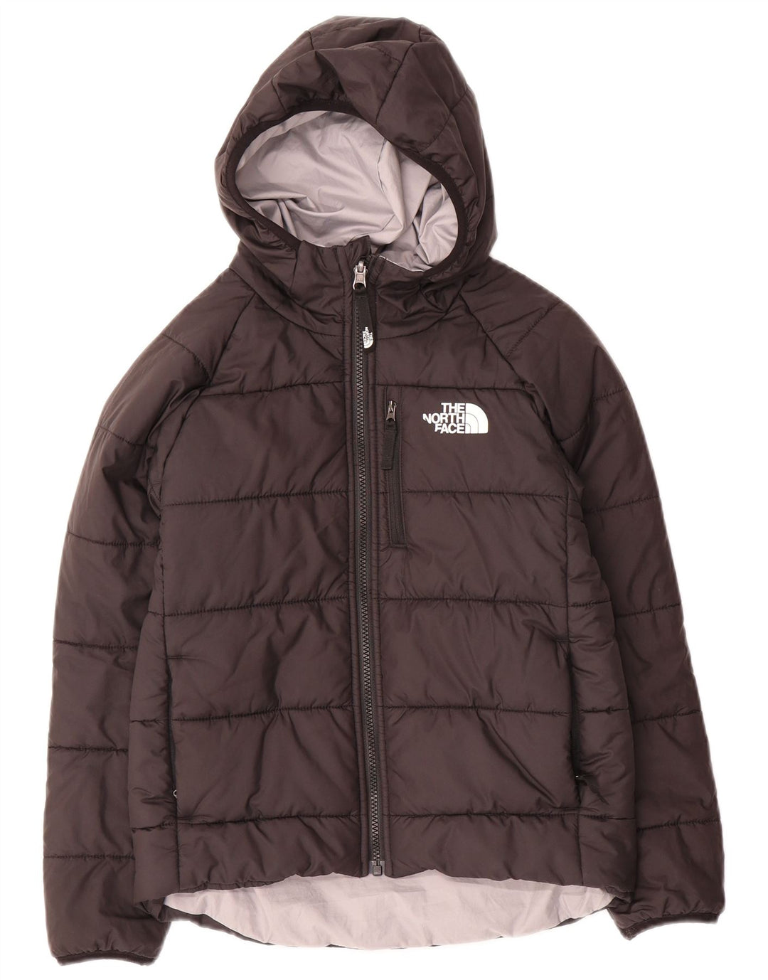 Dziewczęca ocieplana kurtka z kapturem THE NORTH FACE 9-10 lat, średnia czarna