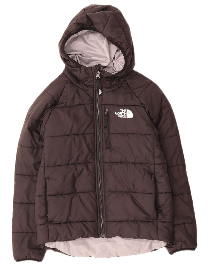 Dziewczęca ocieplana kurtka z kapturem THE NORTH FACE 9-10 lat, średnia czarna