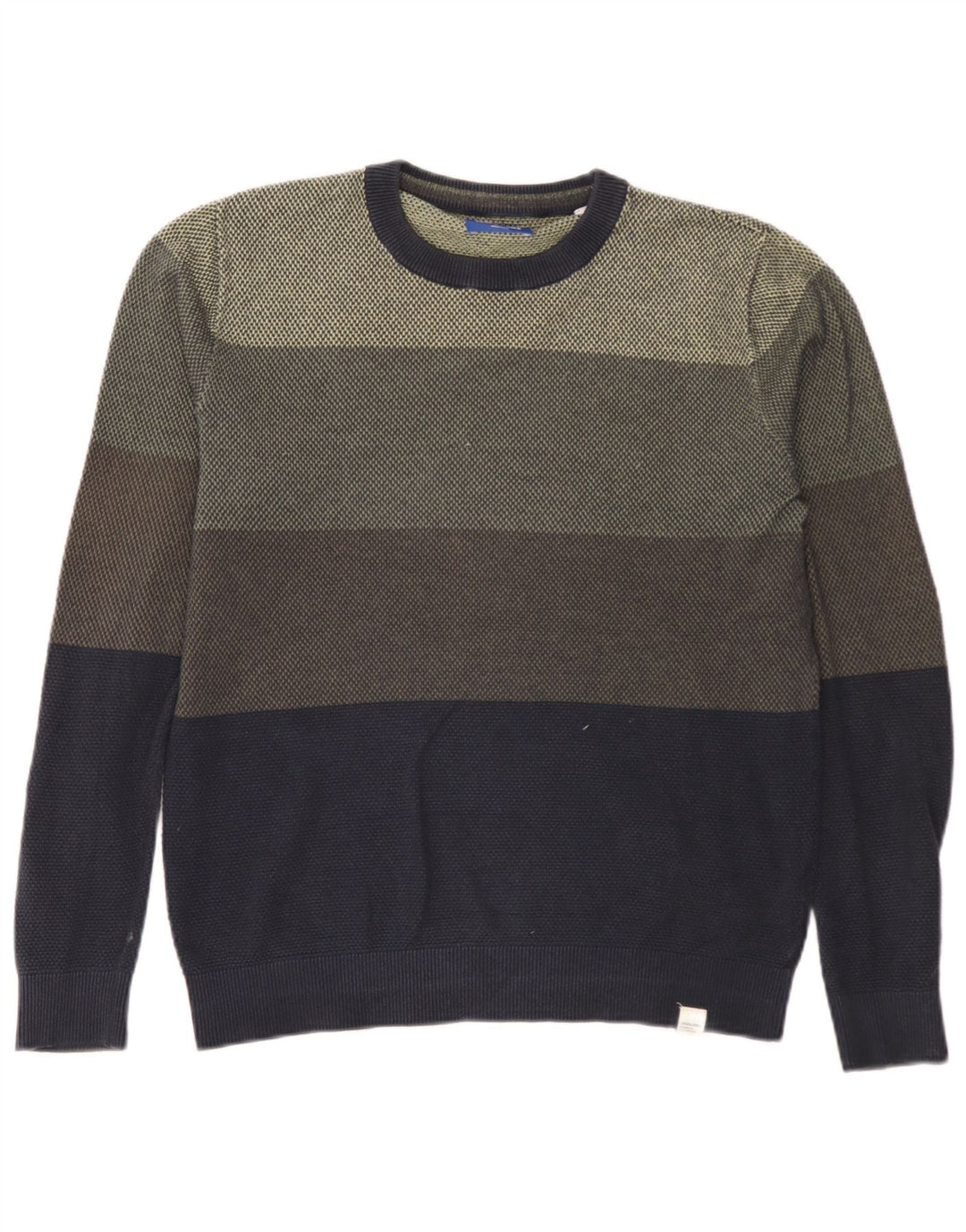 Męski sweter Jack & Jones z okrągłym dekoltem, średni, wielokolorowy blok kolorów