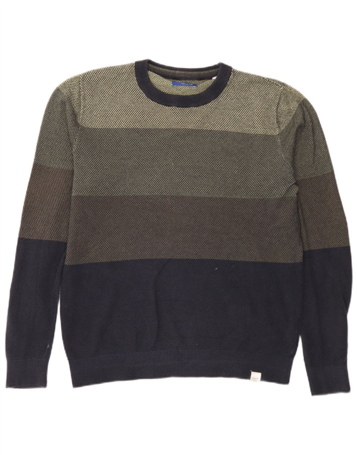 Męski sweter Jack & Jones z okrągłym dekoltem, średni, wielokolorowy blok kolorów