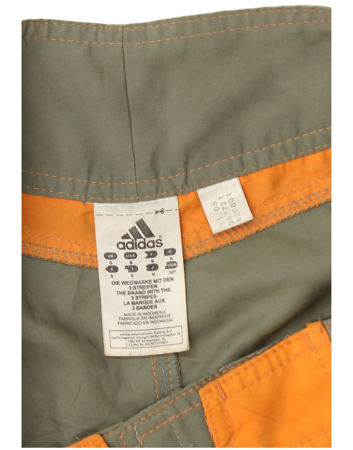 Męskie spodenki kąpielowe ADIDAS, małe, khaki, z poliestru w kwiaty