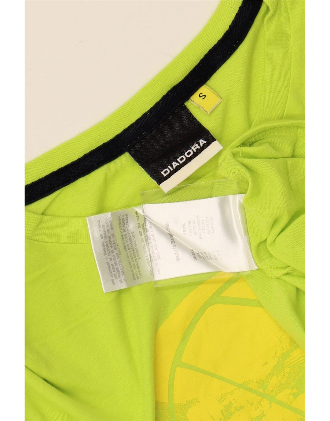 Męski T-shirt z grafiką DIADORA, mały, zielony, bawełniany