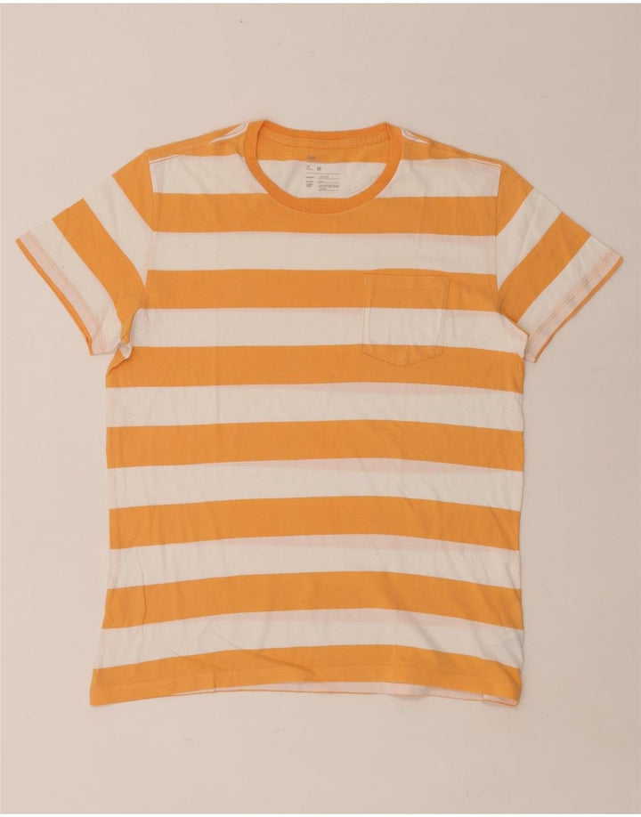 T-shirt męski GAP, bawełniany w średnie pomarańczowe paski