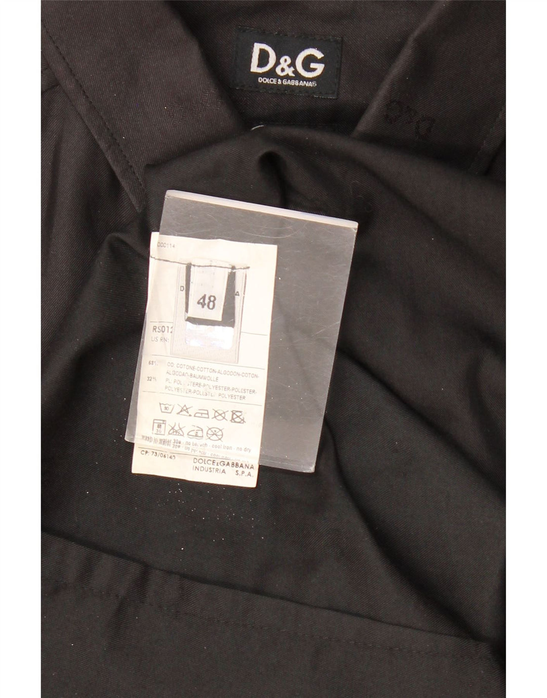Koszula męska DOLCE & GABBANA IT 48, średnia czarna, bawełniana