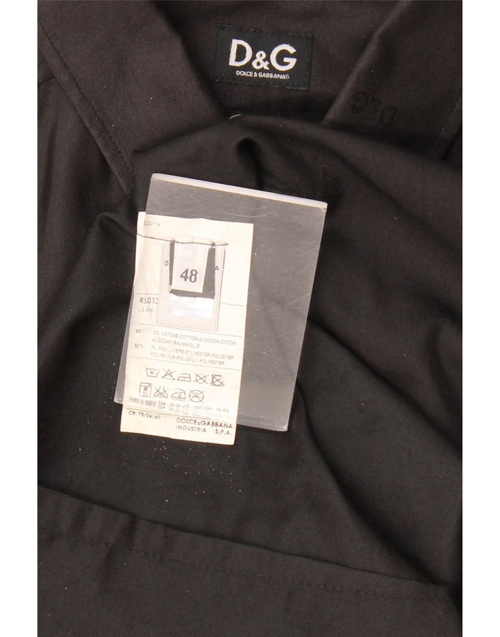 Koszula męska DOLCE & GABBANA IT 48, średnia czarna, bawełniana