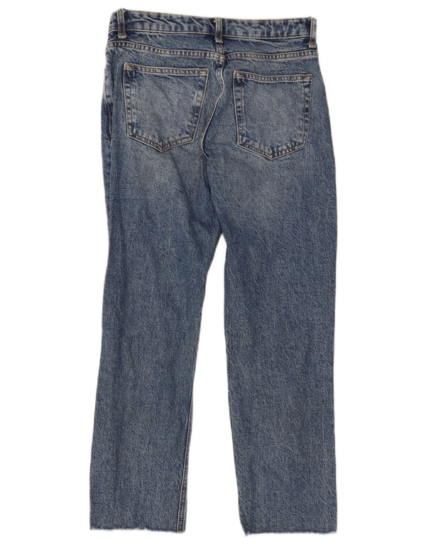 Damskie jeansy Crop Straight Topshop UK 8 Small W26 L24 Niebieskie bawełniane