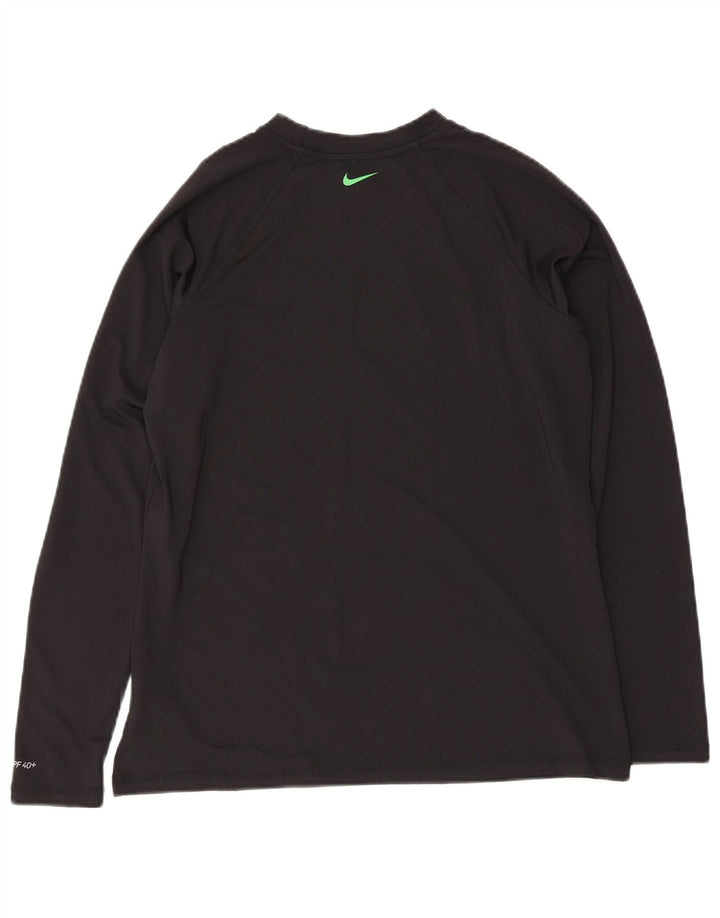 Damska koszulka Nike Dri Fit Graphic z długim rękawem, UK 14, duży, czarny poliester